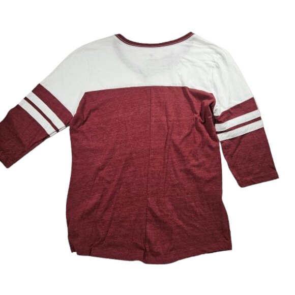 Mississippi State Bulldogs Raglan T-shirt by Fanatics Women's Size XL Burgundy - Picture 2 of 6
